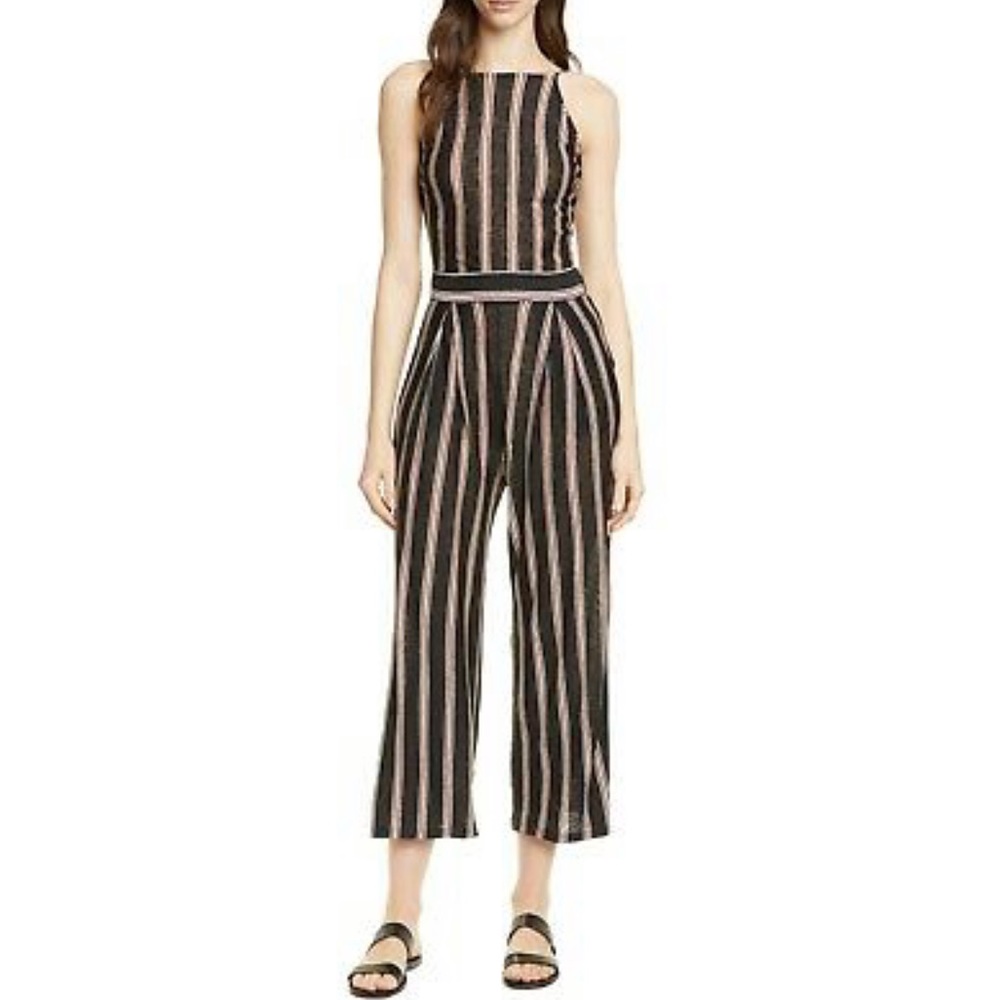 Joie Briselle Linen Stripe Jumpsuit size Medium